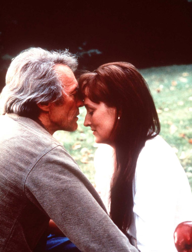 4/26/95 LOS ANGELS, CA CLINT EASTWOOD AND MERYL STREEP IN \"THE BRIDGES OF MADISON COUNTY